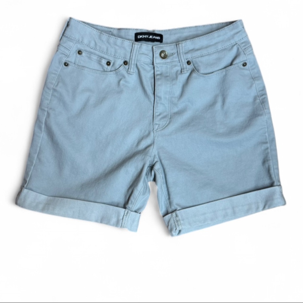 DKNY Jeans Women's Rolled Hem Chino Shorts - Size 4 - Picture 3 of 8
